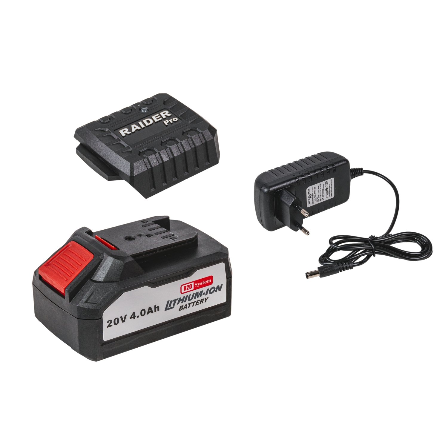 RAIDER R20 Φορτιστής & μπαταρία Li-ion 20V 4Ah RDP-R20 032134
