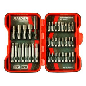 RAIDER Μύτες 1/4'' σετ 37τεμ 157793
