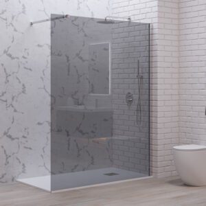 Σταθερό διαχωριστικό ντουζιέρας με fume κρύσταλλο WALKIN 1 Cromo KARAG