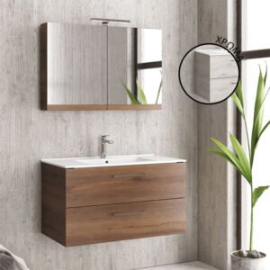 Βάση με δύο συρτάρια Ice Oak 8902 URBAN 90 KARAG 89x45x48cm