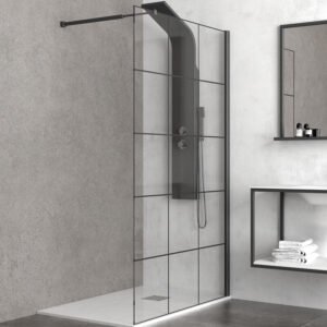 Σταθερό κρύσταλλο frame FREE Black KARAG 70x200cm